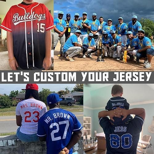 Custom Baseball Jerseys Personalized Name Number Team Shirts Customized Softball Uniforms with Logo for Men Women Youth thumbnail 2