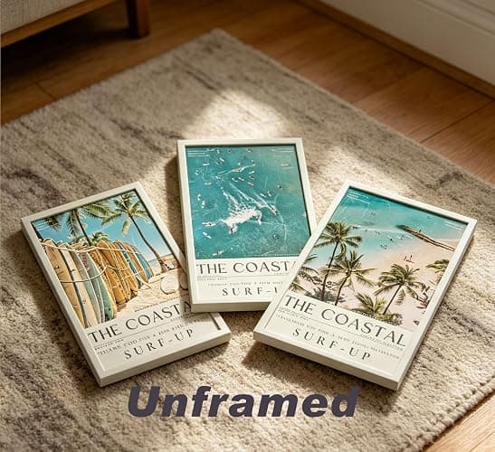 Beach Surfing Canvas Wall Art Retro Newspaper Beaches Surfboard Painting Picture Wall Decor Summer Coastal Granddaughter Room Preppy Surf Up Poster Print Artwork for Dorm Bedroom Apartment Home Decor thumbnail 4