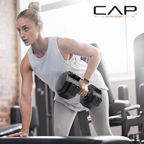 CAP Barbell ADJUSTABELL Adjustable 55 lb Hex Dumbbell Weights - Singles & Pairs | Multiple Handle Options thumbnail 5