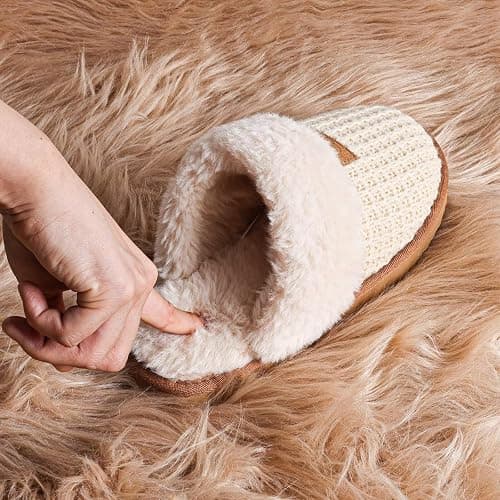 OOW Cozy House Slippers for Women with Memory Foam Soft Warm Fuzzy Slippers Women Home Womens Slipper Shoes for Indoor thumbnail 2