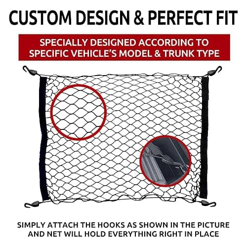 Floor Style Trunk Mesh Cargo Net for Volvo XC90 2015-2025 - Car Accessories - Premium Trunk Organizer and Storage - Cargo Net for SUV- Vehicle Carrier Organizer for Volvo XC 90 thumbnail 3