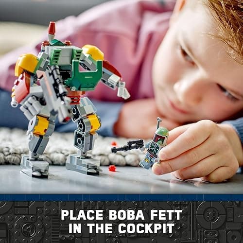 LEGO Star Wars Boba Fett Mech Buildable Star Wars Action Figure, Posable Mech Inspired by The Iconic Star Wars Bounty Hunter, Features a Buildable Shield, Stud Blaster and Jetpack, 75369 thumbnail 3