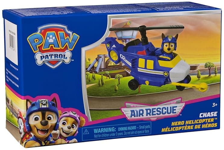 PAW Patrol: Air Rescue Chase Action Figure & Hero Helicopter Toy with Projectile Launcher & 2 Projectiles, Kids Toys for Boys & Girls Ages 3+ thumbnail 9