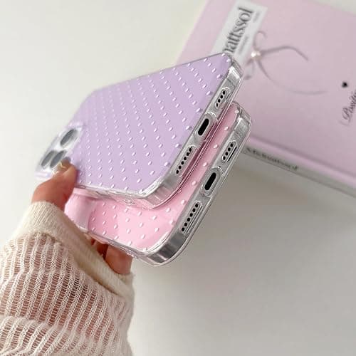 QLTYPRI Cute Phone Case for iPhone 17 Case Polka Dot Fashion Aesthetic Design for Women Girls, Slim TPU Shockproof Protective Phone Cover for iPhone 17 - White thumbnail 6