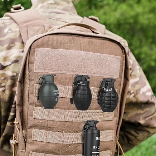Toy-Hand Grenade for CS Battle Game,with 9 Foam Ammo Model Tactical CS-Grenade Fun Impact Gel Toys Halloween Outdoor Sport for Age 14 Years Old and up and Adults,Black thumbnail 6
