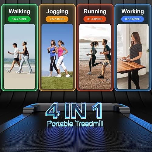 Walking Pad Treadmill for Home - Under Desk Treadmills Mini Portable Walking Running Machine Slim Compact Small Lightweight thumbnail 5