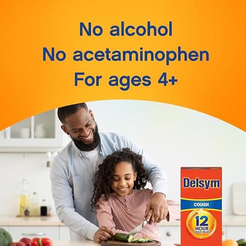 Delsym 12 Hour Cough Medicine for Adults, Powerful Relief for 12 Hours, Cough Suppressant Liquid with Extended-Release Dextromethorphan, Orange Flavor Liquid Cough Syrup, 5 Fl Oz (Pack of 1) thumbnail 4