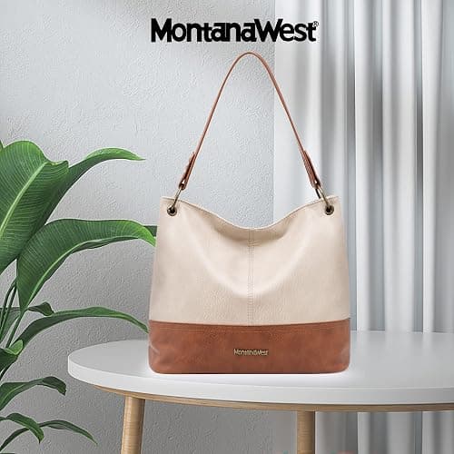 Montana West Purses for Women Hobo Shoulder Handbags with Zipper thumbnail 4