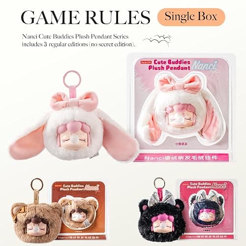 Rolife Nanci Plush Figure Stuffed Animal, Cute Cat Soft Toy, Kawaii Mini Plush Doll for Girls Kids, Collectible Anime Gift (Bear) thumbnail 6