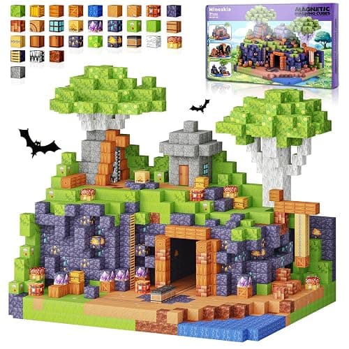 Minoskia Magnetic Blocks, 150 PCS Magnetic Building Blocks Sensory Toys for 3-5 4-6 5-7 6-8 Year Old Boys Girls Easter Birthday Gifts Travel Outdoor Kids Games - Image 1