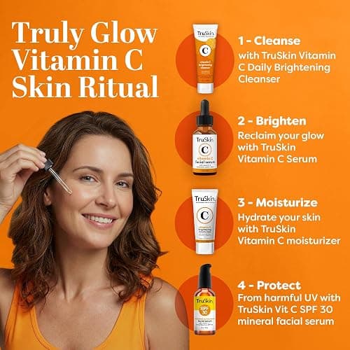 TruSkin Vitamin C Serum for Face – Anti Aging Face Serum with Hyaluronic Acid & Vitamin E – Brightening Formula for Improving Appearance of Dark Spots, Fine Lines & Wrinkles – All Skin Types, 1 fl oz thumbnail 6