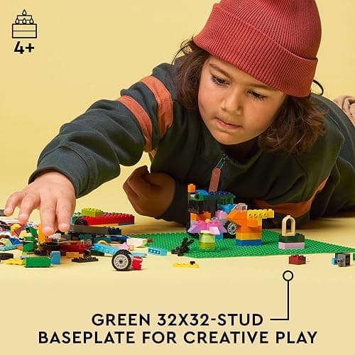 LEGO Classic Green Baseplate, Square 32x32 Stud Foundation to Build, Play, and Display Brick Creations, Great for Grassy Nature Landscapes, 11023 thumbnail 2