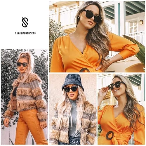 SOJOS Polarized Sunglasses for Women Men Trendy Square Large Sun Glasses SJ2149 thumbnail 3