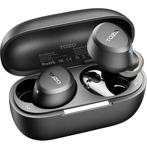 TOZO Upgraded A1 Mini Wireless Earbuds Bluetooth 5.3 Light Weight in Ear IPX5 Waterproof Headphones 2 Mic for AI Calls, Immersive Premium Sound Bass Headset with Charging Case, 32 Presets EQ via App - Image 1