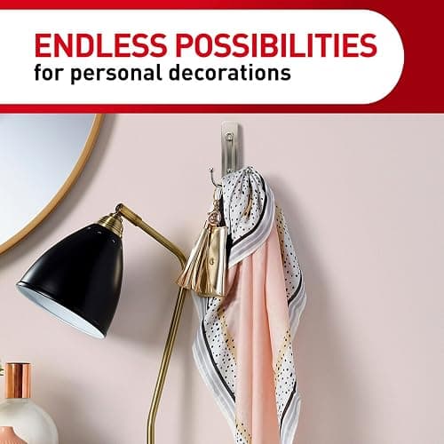 Command Large Matte Black Double Hooks, 2 Hooks and 2 Strips, Damage Free Hanging Wall Hooks with Adhesive Strips, No Tools Coat Hooks for Hanging Home Decor, Holds up to 4 lb thumbnail 8