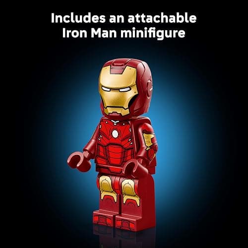 LEGO | Marvel Iron Man Mark 3 Collectors' Edition Figure - Avengers Display Model Kit for Adults - incl. a Minifigure & Arc Reactor - Collectible Gift for Fans - 76344 thumbnail 6