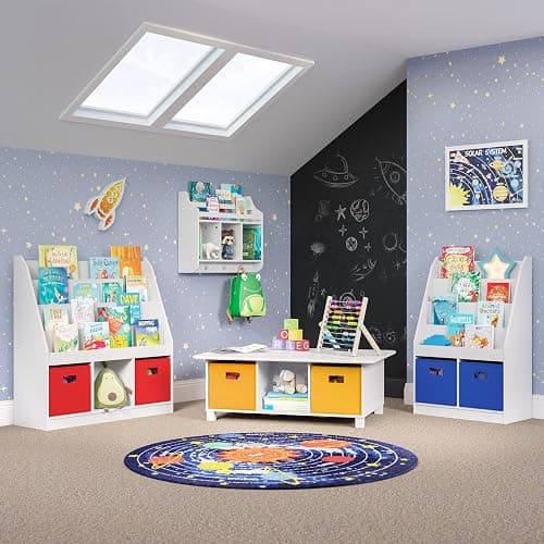 RiverRidge Kids 4 shelves Three Cubbies Bookrack, White (02-251), 11.81"D x 35"W x 36"H thumbnail 5