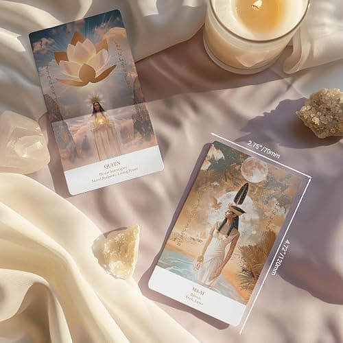 Earth Moon Magick Priestess Oracle Deck: Divine Light Codes of Ancient Egypt | 50 Oracle Cards with Guidebook for Spiritual Awakening, Rituals & Divine Feminine Wisdom thumbnail 7