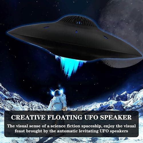 RUIXINDA Magnetic Levitating Bluetooth Speaker, Levitating UFO Speakers with LED Lights, 360 Degree Rotation,Wireless Floating Speakers for Home Office Decor Cool Tech Gadgets,Creative Gifts thumbnail 2
