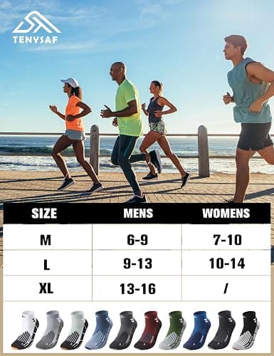 TENYSAF Mens Compression Socks for Running: Anti-Blister Ankle Socks 3 Pairs Athletic Socks for Runners Outdoor Hiking 2026 thumbnail 6