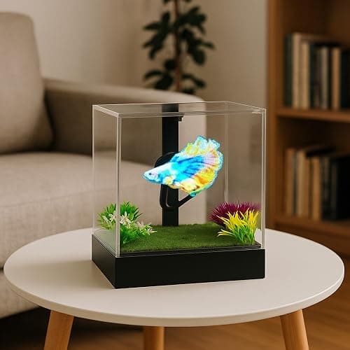 Showcase Holograms - Hologram Fish Tank | Holographic Aquarium with Moving Fish | Plug & Play, Lightweight & Durable | Perfect for Home, Office, Business or Gifts thumbnail 8