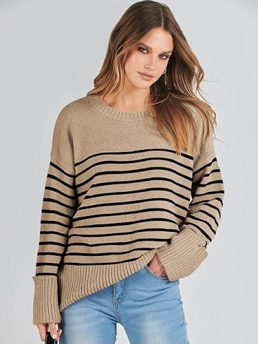 ANRABESS Women's Oversized Sweaters 2026 Long Sleeve Fuzzy Knit Casual Chunky Pullover Sweater Fall Outfits Clothes thumbnail 4