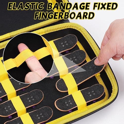 MGZNMTY Portable Storage Case for Teck Deck Ultra DLX Finger Skateboards, Fingerboard Carrying Case Compatible with 16 PCS Tech Deck Fingerboard (Large, Black) thumbnail 6
