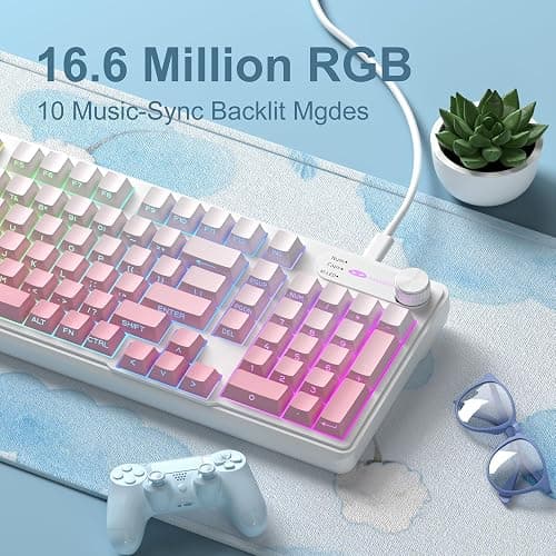 Camiysn Keyboard GK960 98 Keys 95% Layout Keyboards, Type-C Connected Keyboard, Side Engraved ABS Keycaps, for PC/loptop/MAC thumbnail 3