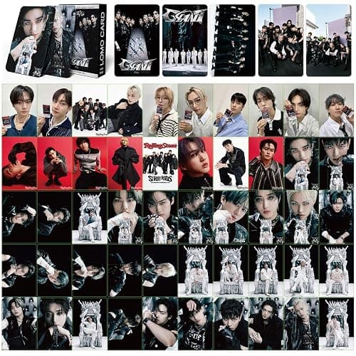KPOPBP Giant Album Gift box, 55 PCS Photocards Set, KPOP Cards, Lanyards, Stickers, Keychain, Gift for SKZ Boys and Girls thumbnail 2