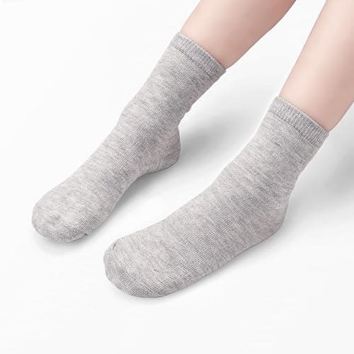 ZERULETS 15 Pairs Toddler Socks Kids Crew Mid Calf Dress Socks for Boys Girls Children 1-13 Years thumbnail 6