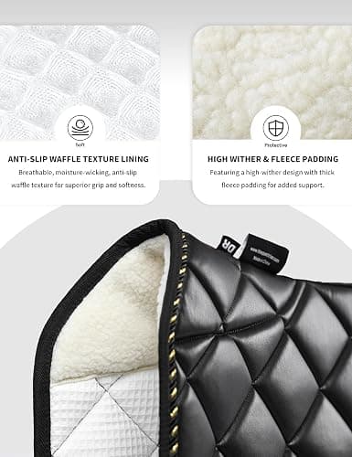 Harrison Howard Dressage Saddle Pad High-Performance Leather Saddle Pad for Horse Riding with Excellent Shock Absorption thumbnail 3