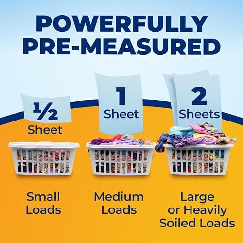 ARM & HAMMER Plus OxiClean Power Sheets Laundry Detergent, 52 Count | Attacks 100+ Stains, Effective Cleaning Power Sheet, 104 Medium Loads, Clean Cotton Scent thumbnail 7