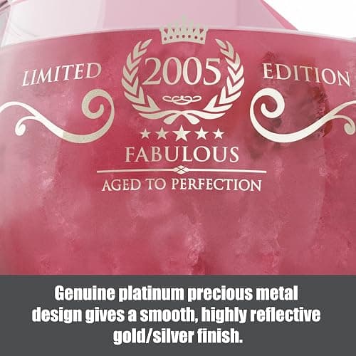 Insaxa 21st Birthday Gifts for Her - Fabulous 2005 Large Gin Balloon Glass (730ML) 21st Birthday Gifts for Women 21 Birthday Present Gift for Girls 2005 Gifts for Women thumbnail 4
