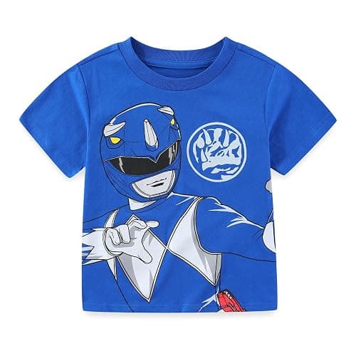 Power Rangers Boys 4 Pack Short Sleeve T-Shirt for Little Kids thumbnail 7