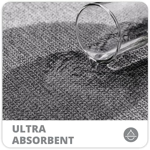 Bath Mat,Ultra Thin Bathroom Rugs,Rubber Bath Mats for Bathroom,No Slip Bath Rugs,Quick Dry,Machine Washable,Low Pile,Absorbent,Shower Outside,Sink,Home Decor Accessories.Grey,1'5"x2'3"(17x27Inch) thumbnail 3
