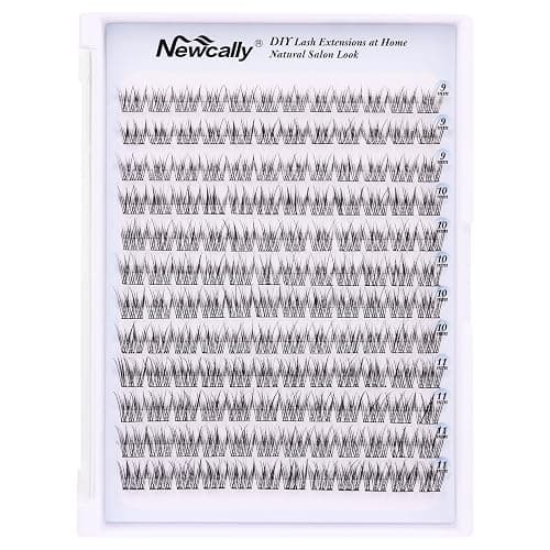 Natural Lash Clusters DIY Eyelash Extension Wispy 144 Pcs Individual Cluster Lashes Extension at Home C Curl 9-11MM Eyelash Cluster Faux Mink False Lashes by Newcally thumbnail 2