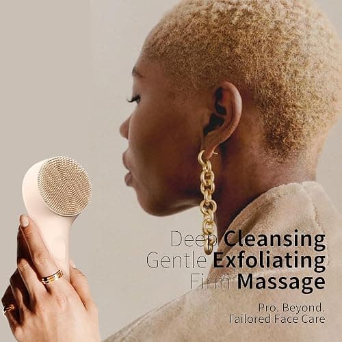 Silicone Face Scrubber, NågraCoola CLIE 2.0 Facial Cleansing Brush, Rechargeable, Waterproof Face Scrub Brush for Cleansing, Exfoliating, Massaging, Electric Facial Exfoliator for Women and Men - Oat thumbnail 5