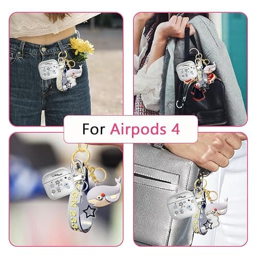 AIIEKZ Compatible with AirPods 5/4 Case Cover 2026/2024, Kawaii Clear Soft TPU Case with Cute Star Keychain for AirPods 5th/4th Generation Case for Girls Women (Airpods 5/4) thumbnail 7