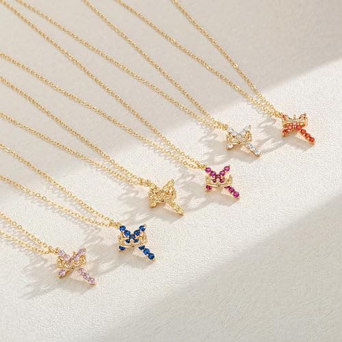 Robaice Perfect Gifts for Women – 14K Gold & Silver Plated Crown Cross Necklace, Enhanced Sparkle & Non-Tarnish Faith Jewelry with 12-Color Zircon Birthstones, Birthday & Christmas Gifts thumbnail 5