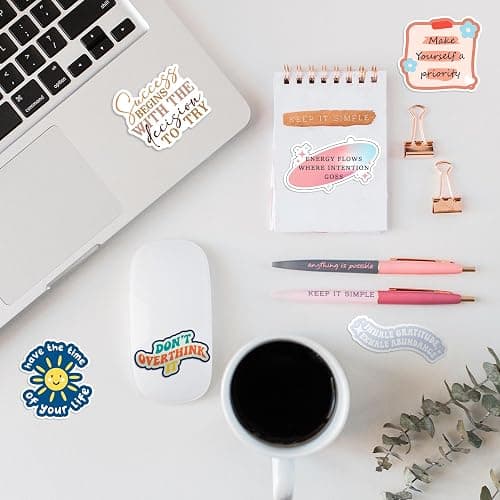 You've Got This by Puraesla - 300Pcs Holographic Motivational Stickers Positive for Vision Board, Affirmation Sticker Pack for Water Bottles, Journalds, Notebooks,Daily Positivity Quote for self Care thumbnail 2