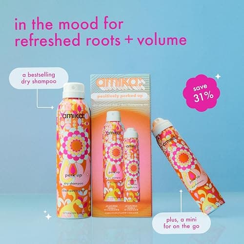 amika positively perked up dry shampoo duo | gift set for refreshing hair between wash days thumbnail 2