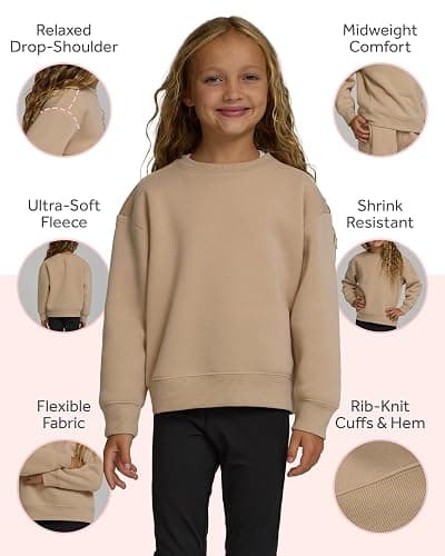 PURE CHAMP Girls Sweatshirt 3 Pack Hoodie for Teen Girls Crewneck Sweatshirt Quarter Zip hoodies Fleece Sizes 4–16 Clothing thumbnail 3