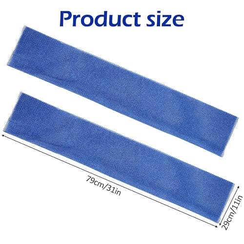 Sibba 2 Pieces African Net Sponge Bathing Long Exfoliating Washcloth Rag, Shower Body Scrub Exfoliator Back Scrubber Nylon Mesh Exfoliating Net Bath Sponge Skin Smoothers for All Skin Types, 11x31 in thumbnail 2