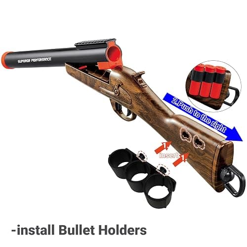 Safe Toy Double Barrel Gun for Boy with Ejecting Shell Soft Bullets,Realistic Model Shotgun Toys Foam Blaster Play Gun Toy with Soft Bullet Look Real Hunting Action for Children (MINIGUN) thumbnail 3