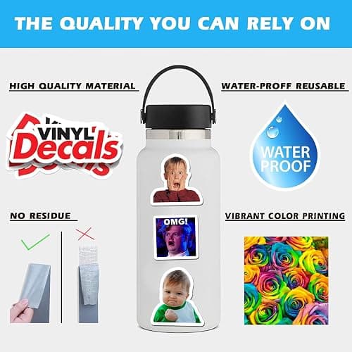 FALIMITLESS Funny Meme Stickers Pack – 24 Sheets (200+ pcs) Waterproof Vinyl Stickers for Laptop, Water Bottles, Journals, Phone Case – Cool Gifts for Teens, Kids, Adults thumbnail 5