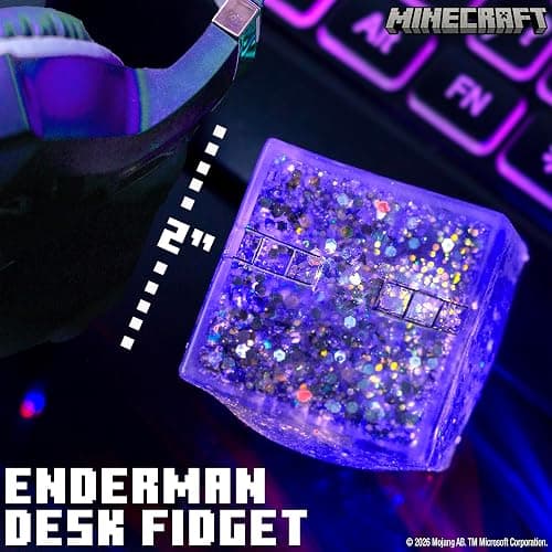 Minecraft SLIMYGLOOP® Gelli Gels Enderman, Purple Slow-Flow Glitter Squishy Sensory Toy, Squeeze Stress Toy for Kids & Teens, Satisfying Sugar Squish Fidget thumbnail 2