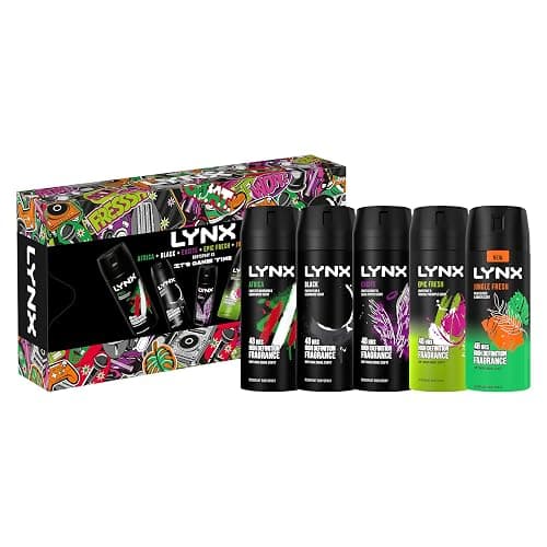 Lynx It's Game Time 5 piece Deodorant Body Spray Gift Set for him - Image 1