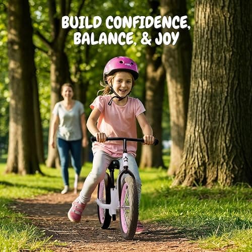 bicystar 16 Inch Kids Balance Bike for 5-8 Year Old, No Pedals, Air Tires, Footrests, Adjustable Height for Big Boys, Girls thumbnail 7
