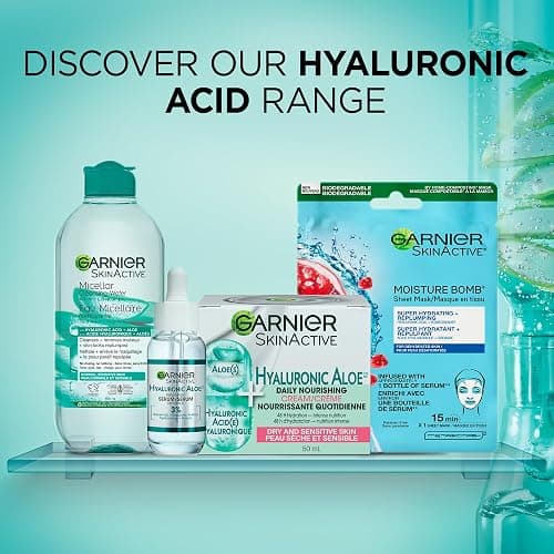 Garnier Micellar Cleansing Water, All-In One Hydrating and Replumping Makeup Remover + Face Cleanser with Hyaluronic Acid & Aloe, Hypoallergenic, Normal to Sensitive Skin, 700 mL thumbnail 6