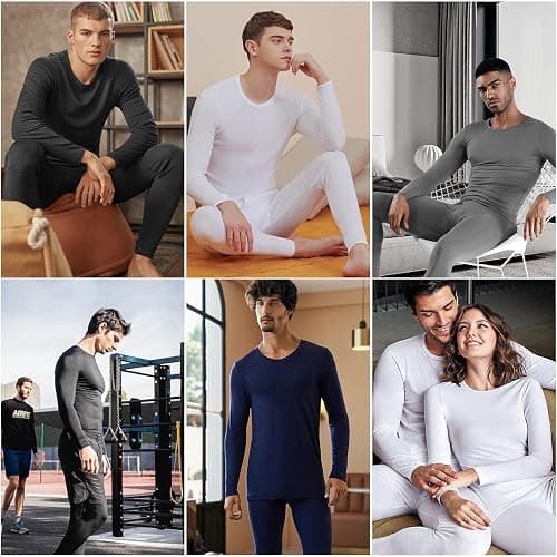 WEERTI Thermal Underwear for Men Long Johns with Fleece Lined Base Layer Men Cold Weather Top Bottom thumbnail 7